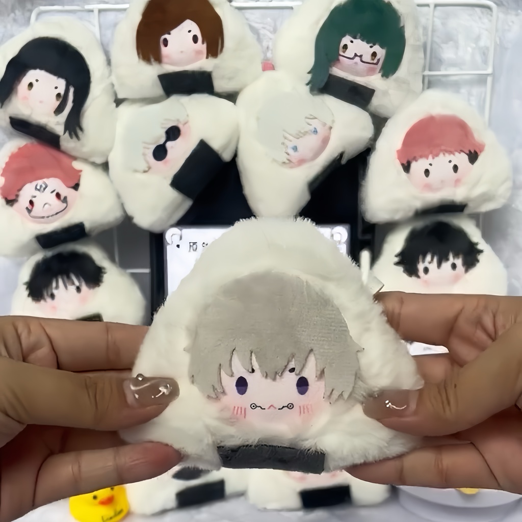 呪術廻戦 ぬいぐるみ ストラップ おにぎり 10*10cm 虎杖悠仁 伏黑惠 五條悟 釘崎野薔薇 七海建人 禪院真希 狗卷棘 夏油傑 乙骨憂太 兩面宿儺 胖達