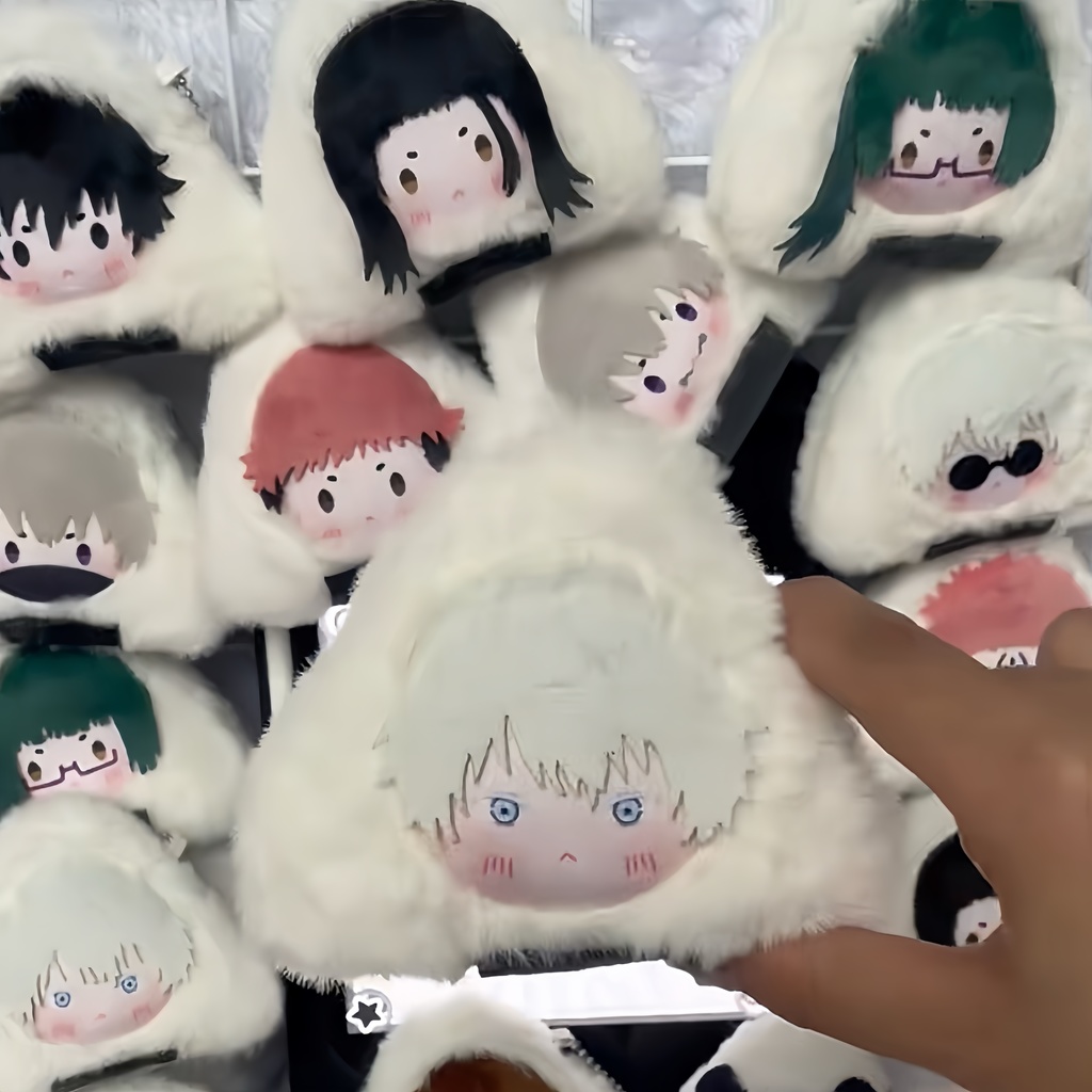 呪術廻戦 ぬいぐるみ ストラップ おにぎり 10*10cm 虎杖悠仁 伏黑惠 五條悟 釘崎野薔薇 七海建人 禪院真希 狗卷棘 夏油傑 乙骨憂太 兩面宿儺 胖達