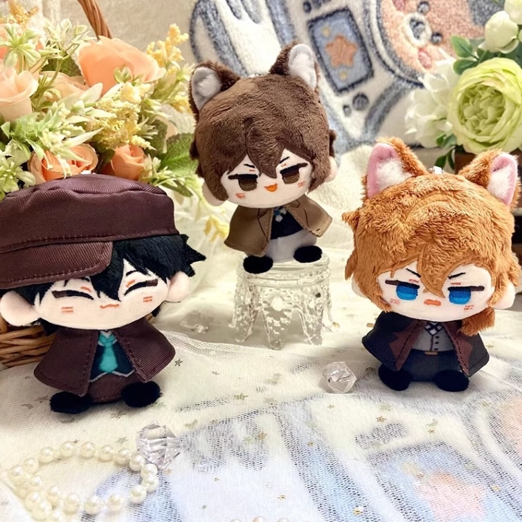 文豪ストレイドッグス　ぬいぐるみ　太宰治　中原中也　江戸川乱歩　12cm