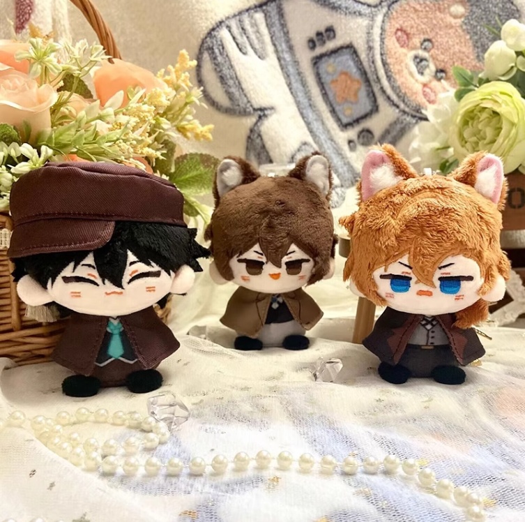 文豪ストレイドッグス ぬいぐるみ 太宰治 中原中也 江戸川乱歩 12cm