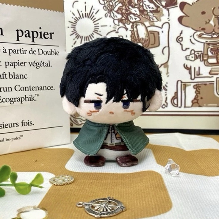 進撃の巨人 ぬいぐるみ エレン・イェーガー ミカサ・アッカーマン ハンジ・ゾエ リヴァイ・アッカーマン 12cm