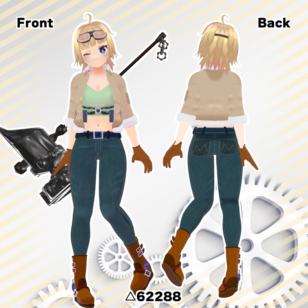 オリジナル3Dモデル『メココ』(Mekoko)