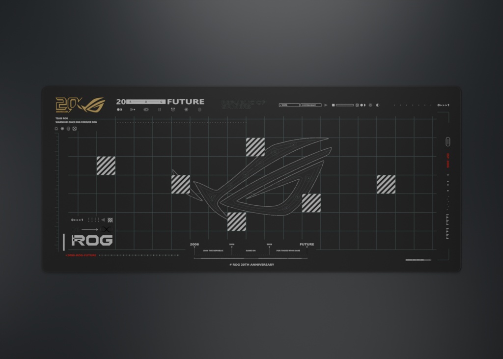 【非公式再現3Dモデル】ROG 20th 周辺機器4点セット|キーボード・マウス・リストレスト・マウスパッド【VRChat】