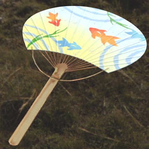 3Dモデル「シンプルうちわ3点セット」