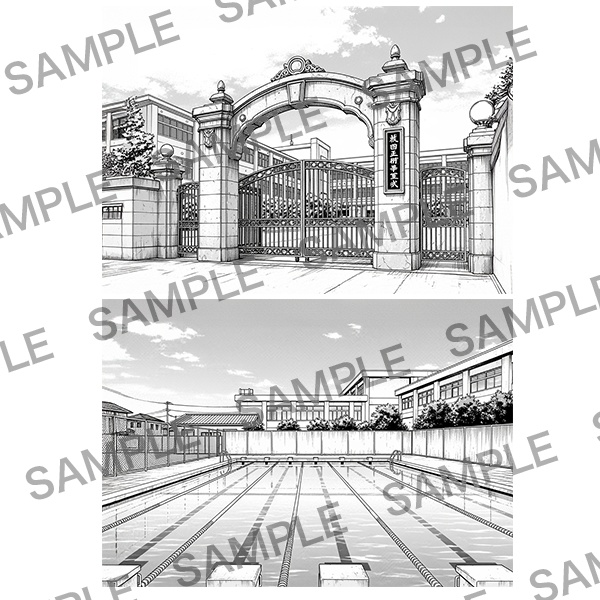 【漫画素材】背景シリーズ「学校編(校舎の外)」PNG17点セット