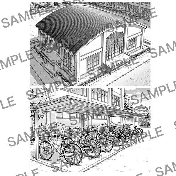 【漫画素材】背景シリーズ「学校編(校舎の外)」PNG17点セット