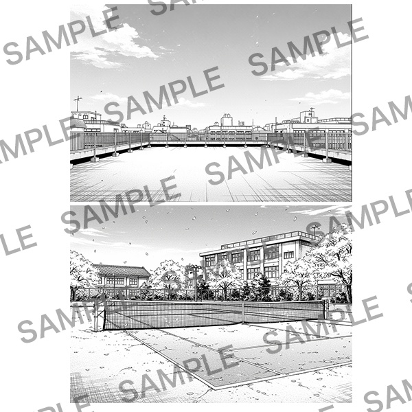 【漫画素材】背景シリーズ「学校編(校舎の外)」PNG17点セット