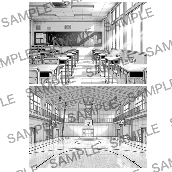 【漫画素材】背景シリーズ「学校編(校舎の中)」PNG20点セット