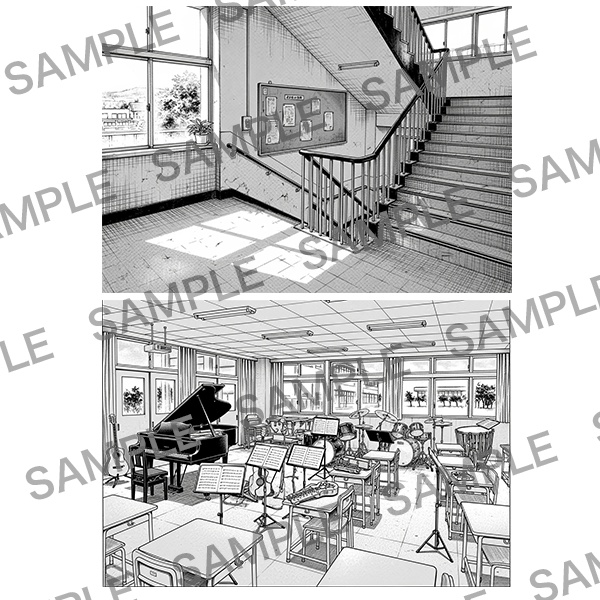 【漫画素材】背景シリーズ「学校編(校舎の中)」PNG20点セット