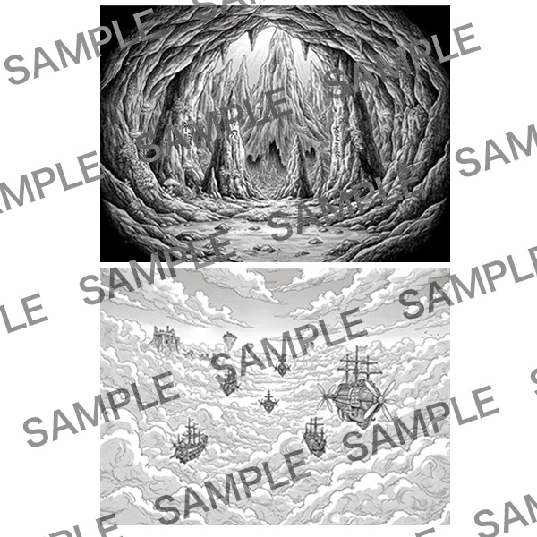 【漫画素材】背景シリーズ「異世界編(街の外①)」PNG13点セット