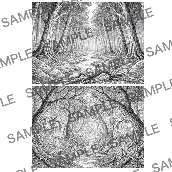 【漫画素材】背景シリーズ「異世界編(街の外①)」PNG13点セット