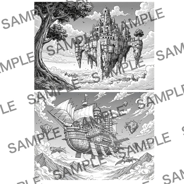 【漫画素材】背景シリーズ「異世界編(街の外①)」PNG13点セット