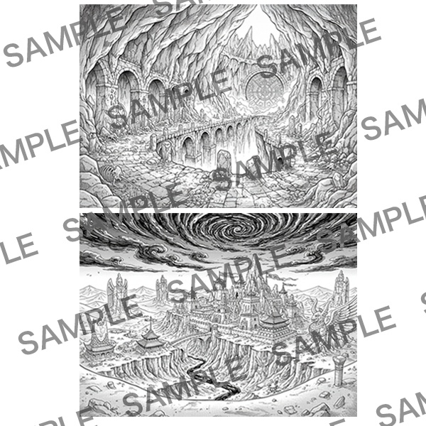 【漫画素材】背景シリーズ「異世界編(街の外①)」PNG13点セット