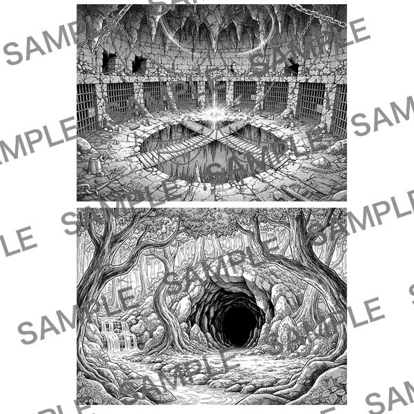 【漫画素材】背景シリーズ「異世界編(街の外②)」PNG12点セット