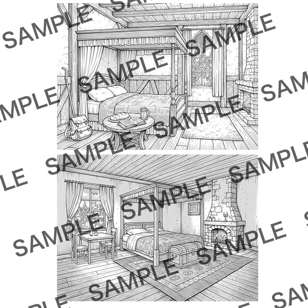 【漫画素材】背景シリーズ「異世界編(街の中)」PNG20点セット