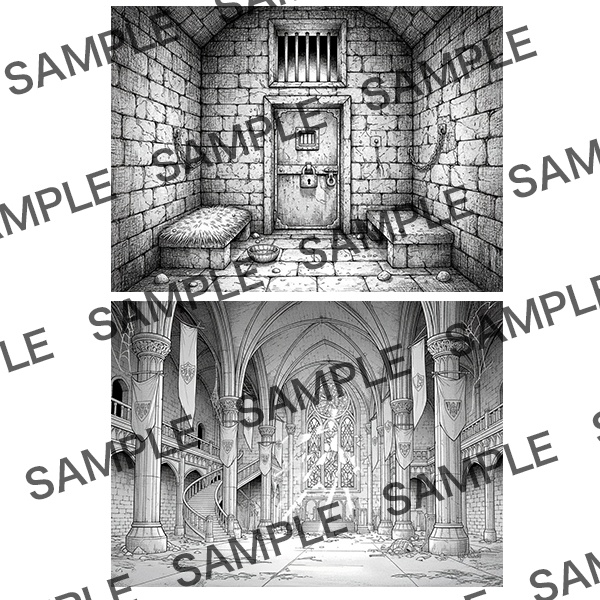 【漫画素材】背景シリーズ「異世界編(街の中)」PNG20点セット