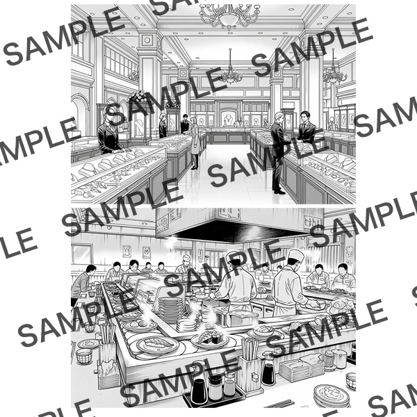 【漫画素材】背景シリーズ「おでかけスポット②」PNG15点セット