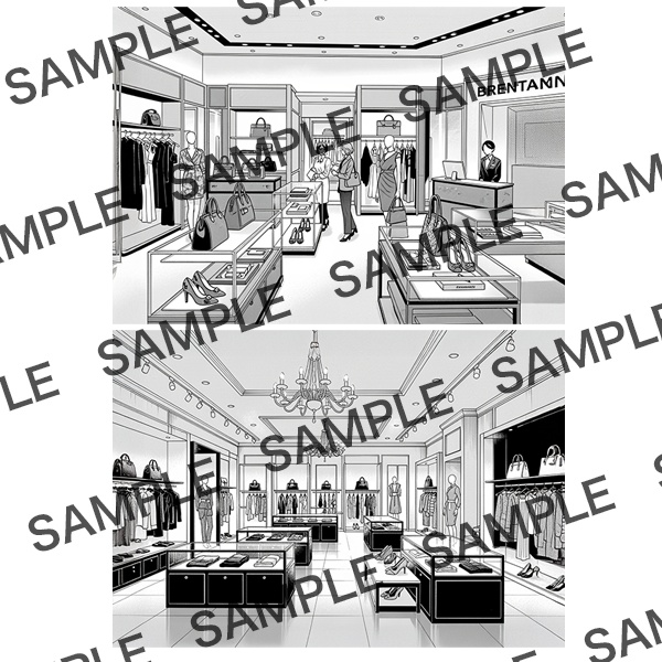 【漫画素材】背景シリーズ「おでかけスポット②」PNG15点セット