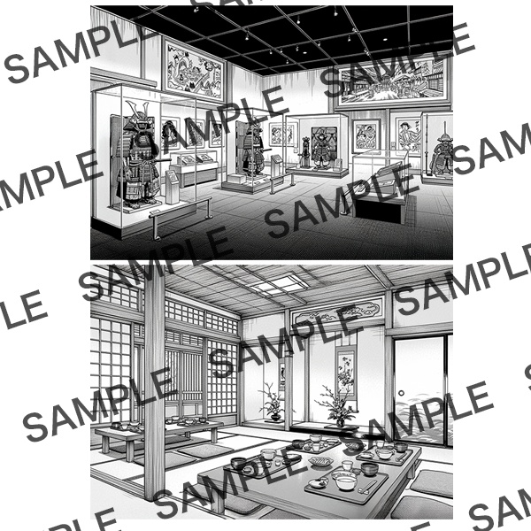 【漫画素材】背景シリーズ「おでかけスポット③」PNG15点セット