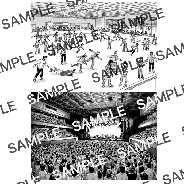 【漫画素材】背景シリーズ「おでかけスポット③」PNG15点セット