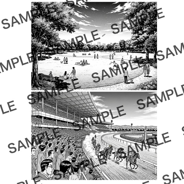 【漫画素材】背景シリーズ「おでかけスポット④」PNG17点セット