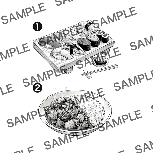 【Cartoon Material】Japanese Food Asset Pack: Set of 10(PNG)
