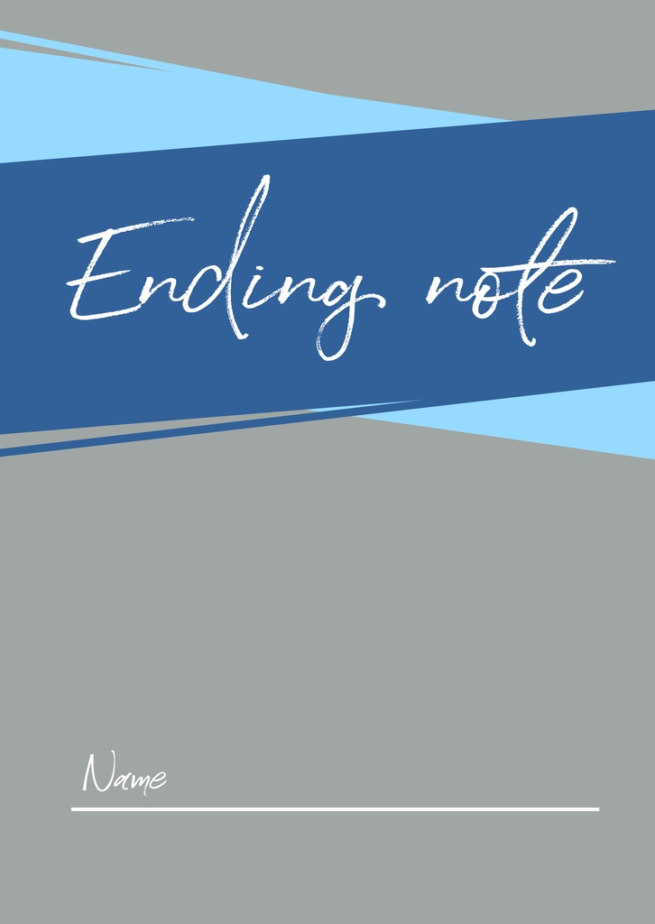 Ending note