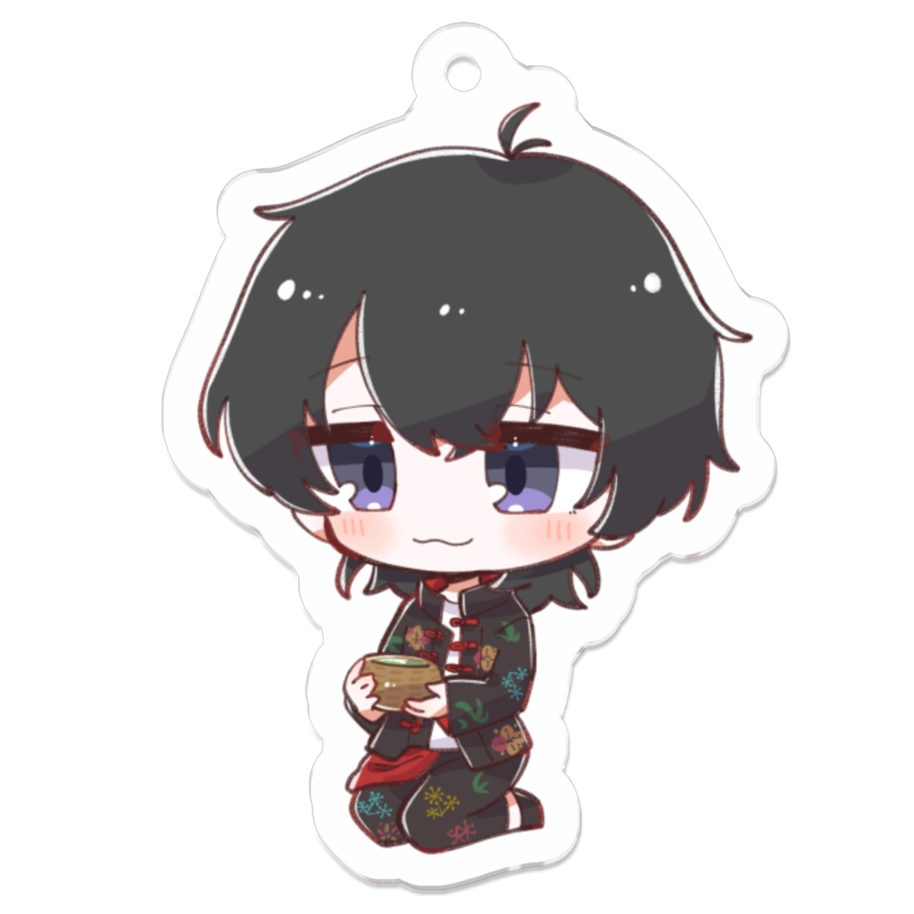 ミニ黒笹アクリルキーホルダー(