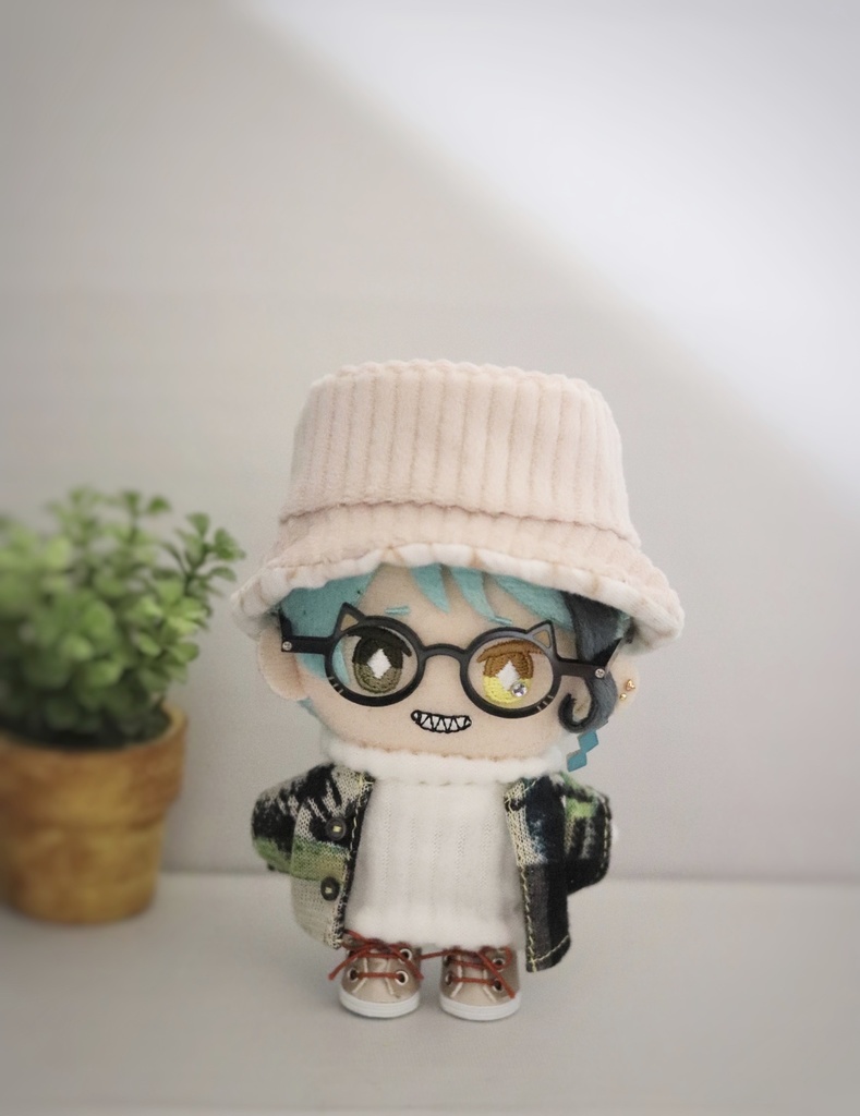 アイボリーニット柄ハット