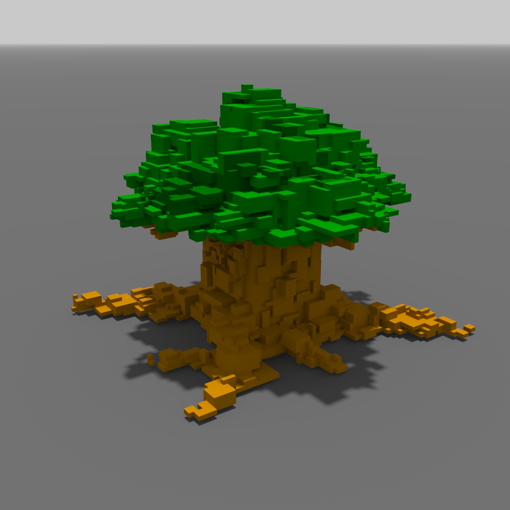 [3dモデル ボクセル]　大樹