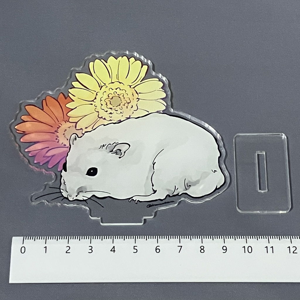 ハムスターとガーベラのアクリルスタンド