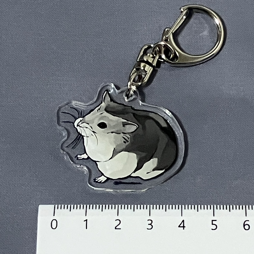 アクリルキーホルダー：キャンベルハムスター　オパール