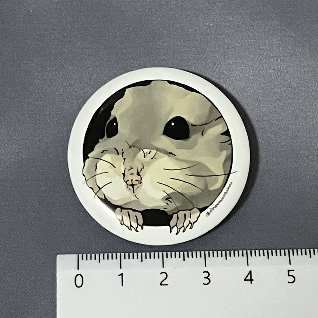 缶バッジ（44mm）キャンベルハムスター　オパール