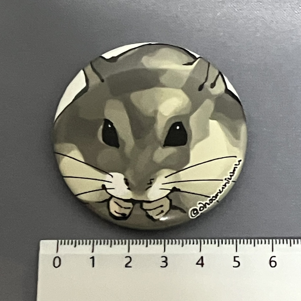 缶バッジ（57mm）キャンベルハムスター　オパール