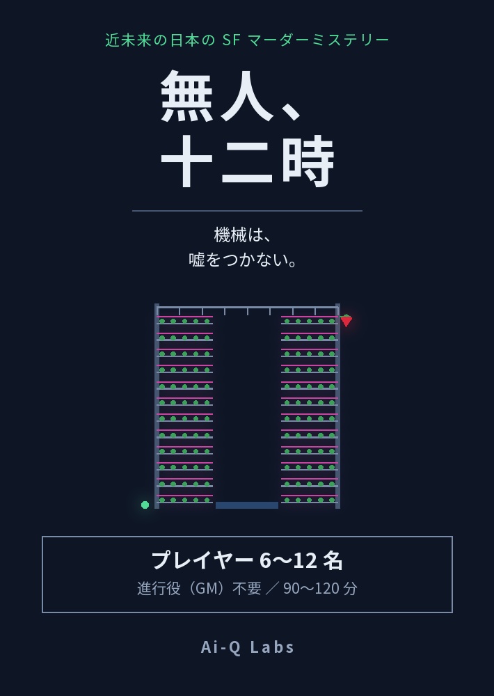 マーダーミステリー『無人、十二時』6〜12人・GM不要・SF【マダミス】