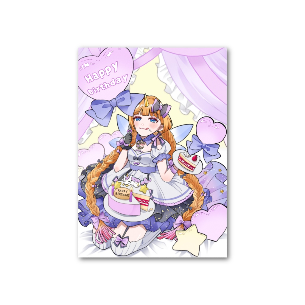 三日月るー 誕生日フォトカード