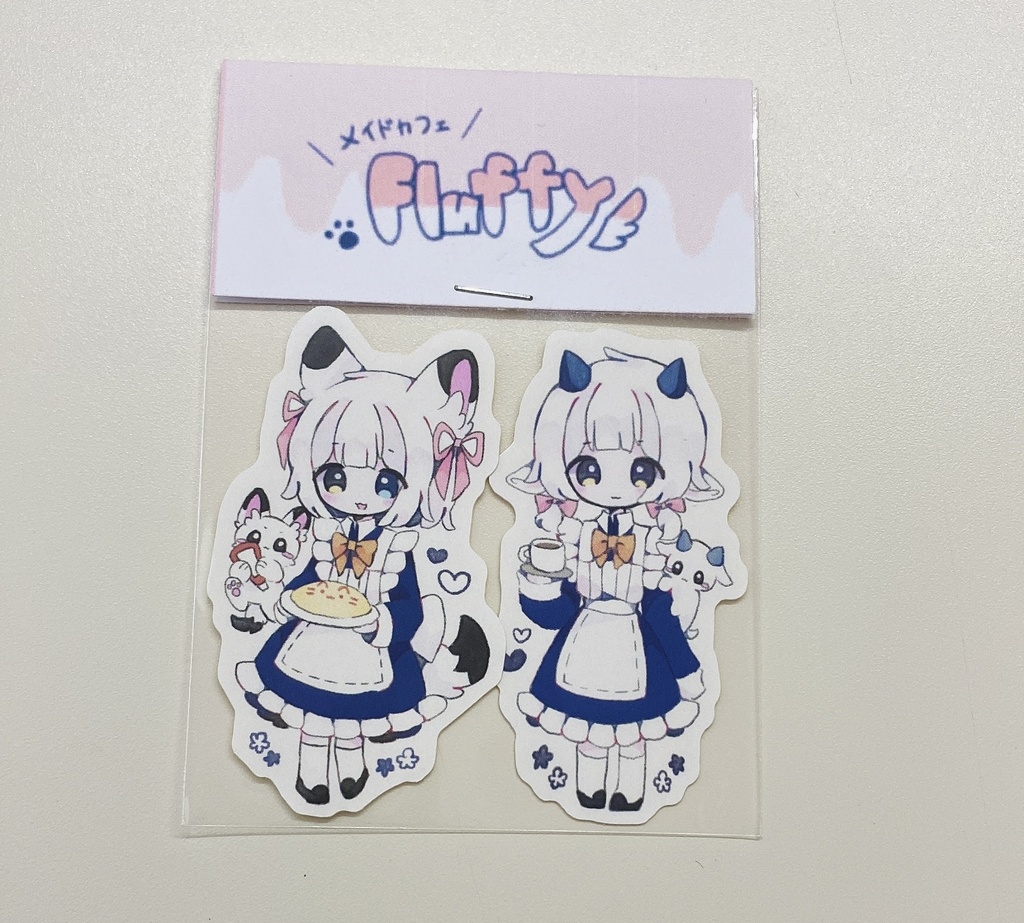 メイドカフェ Fluffy ペアステッカー