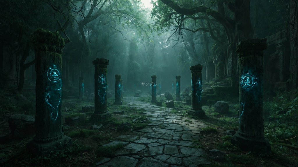 ファンタジー背景素材|古代遺跡シリーズ Vol.1 - Ancient Ruins Collection -|10枚セット【商用利用可】