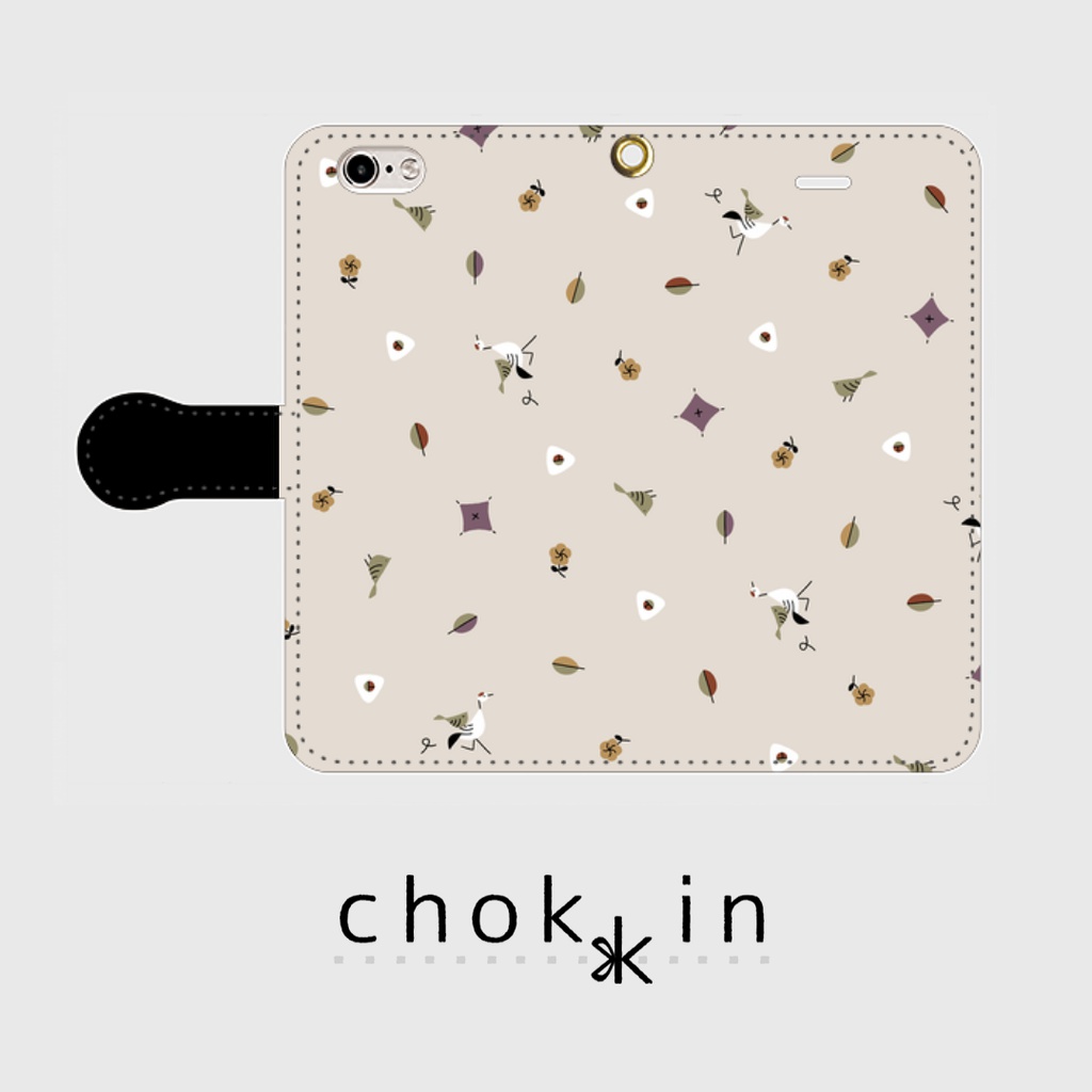 【刀剣乱舞】概念鶯丸柄の手帳型スマホケース