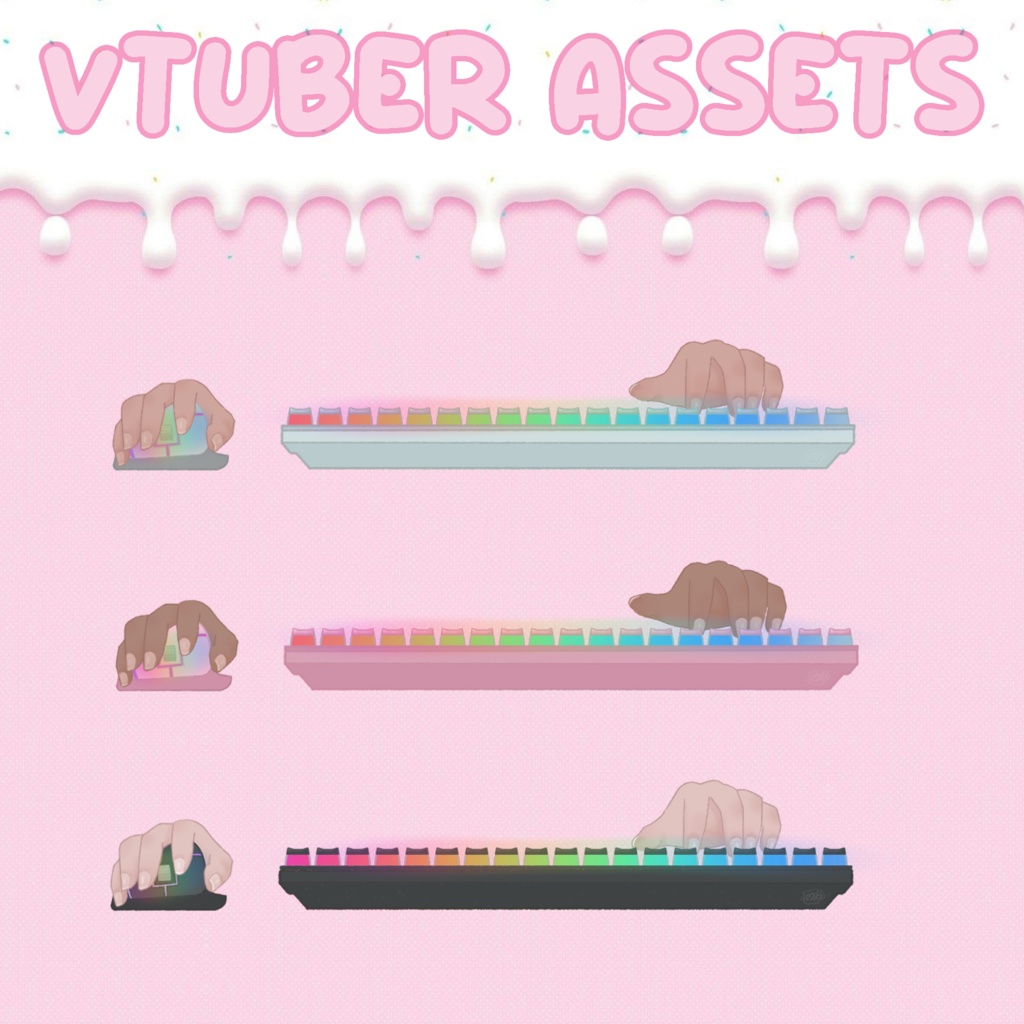 VTuber Assets - Animated Keyboard and Mouse!