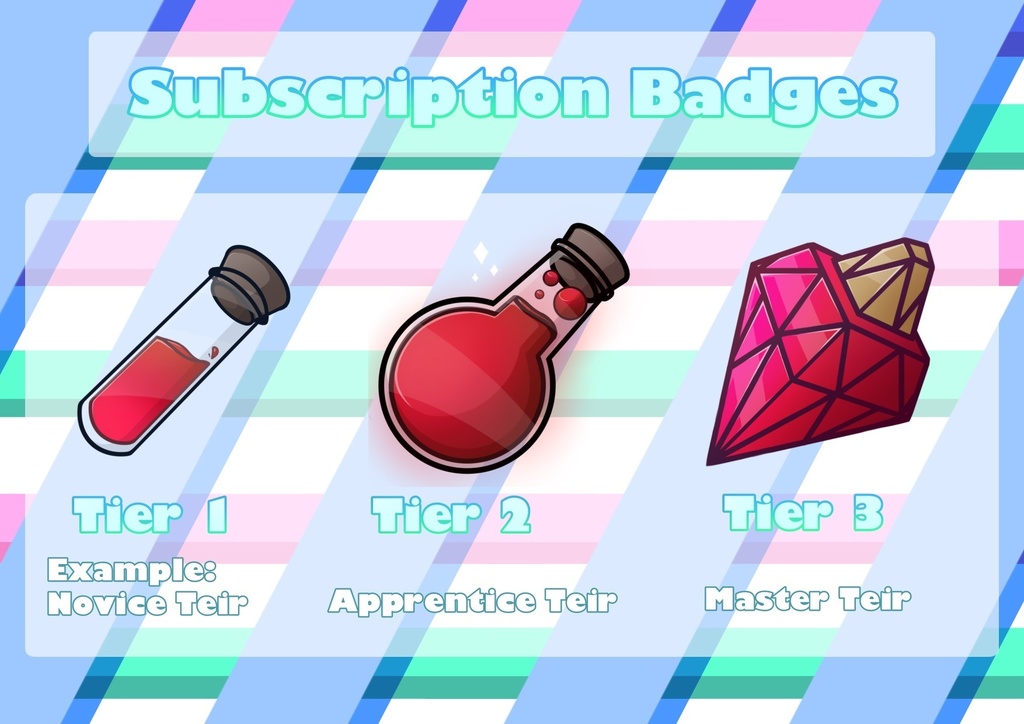 Streamer Sub Badges! | Potion Pack!