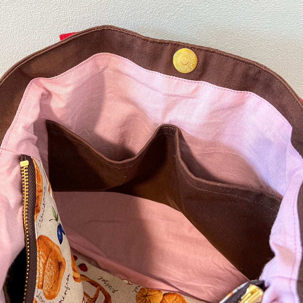 パン柄ファスナートートバッグ いただきます展