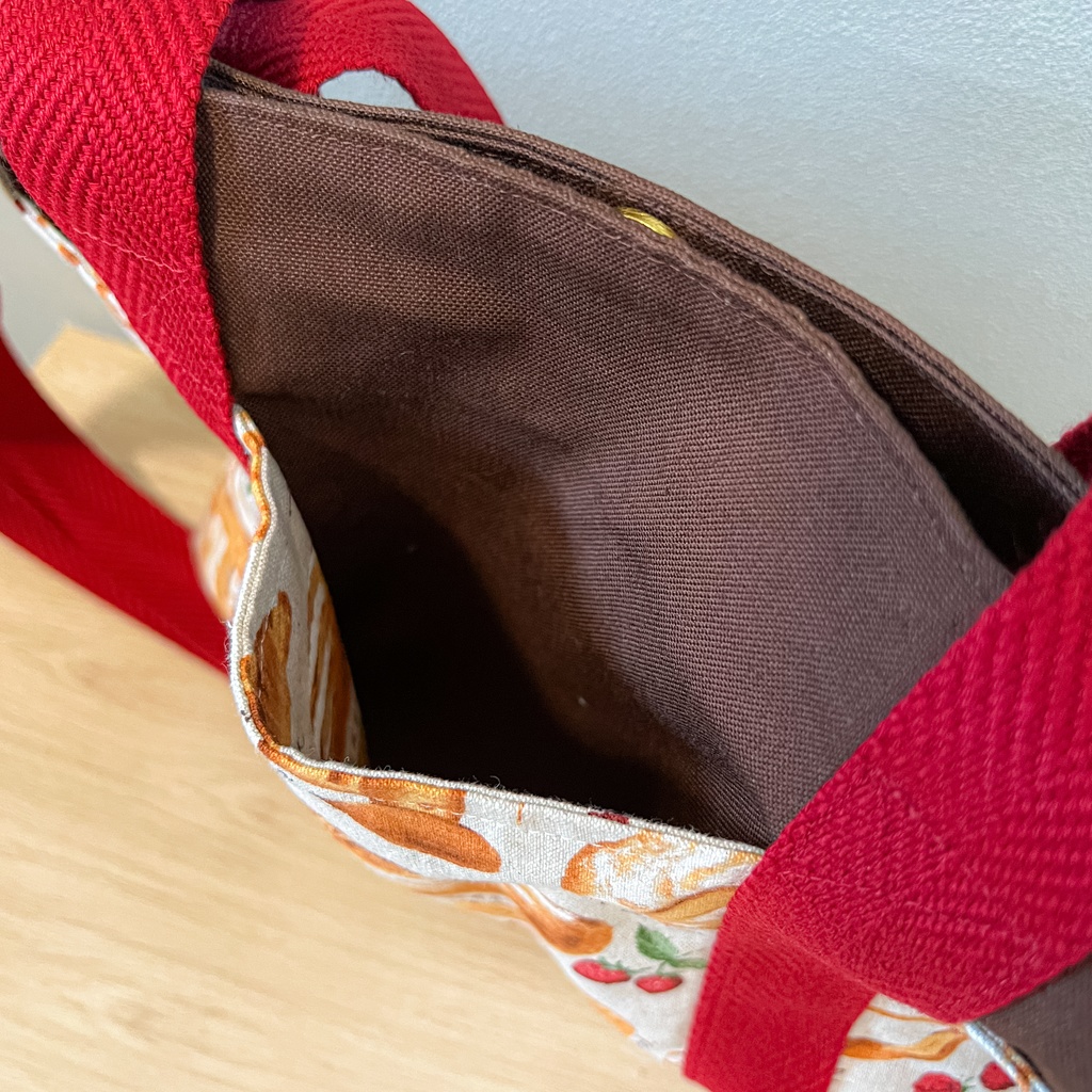 パン柄ファスナートートバッグ いただきます展