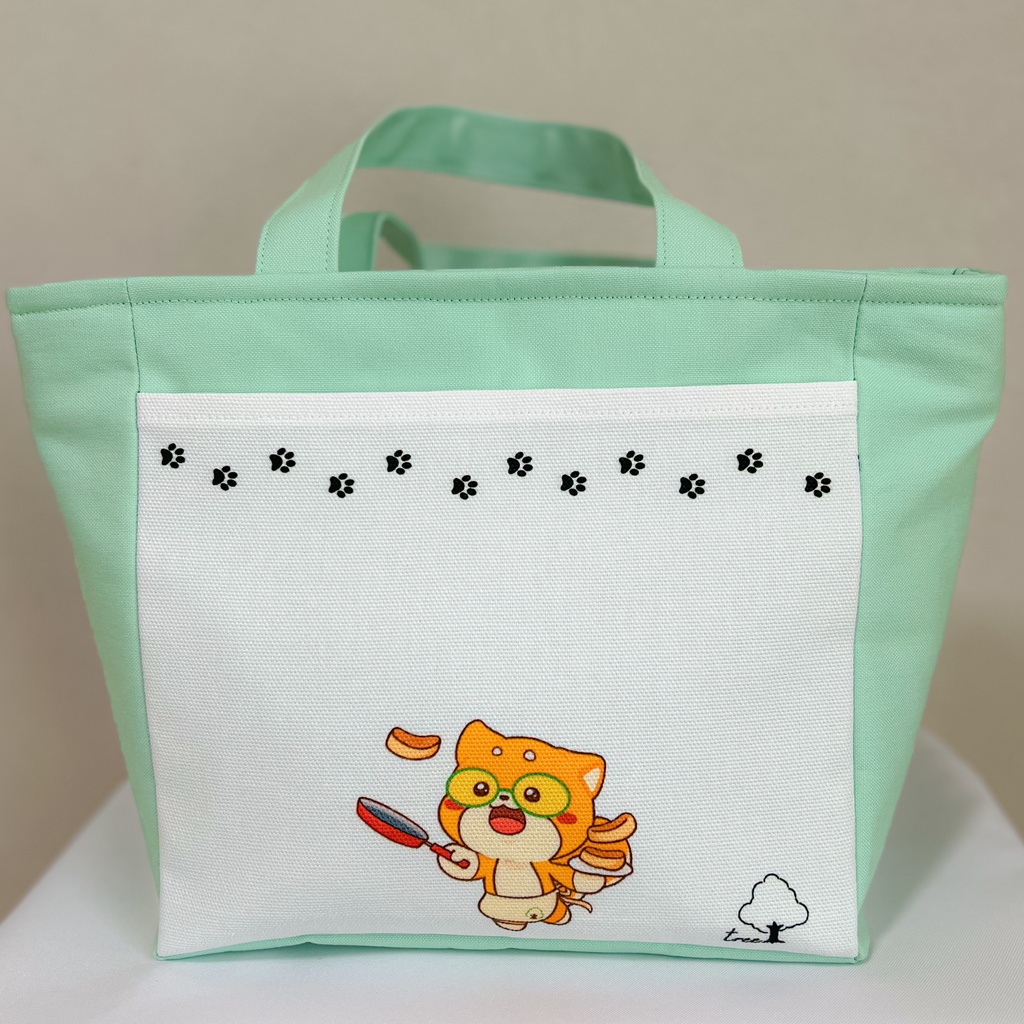 しばめ柄 保冷保温 トートバッグ