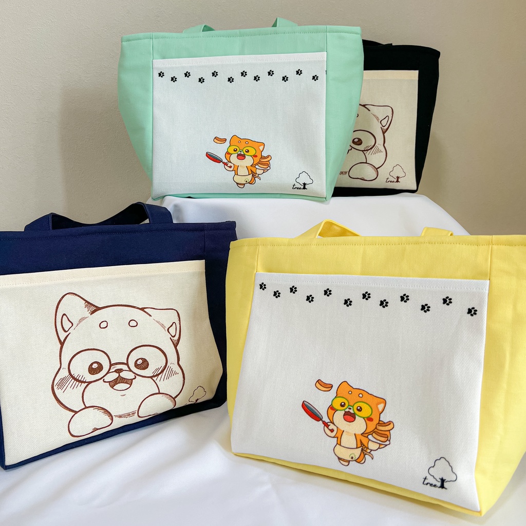 しばめ柄 保冷保温 トートバッグ