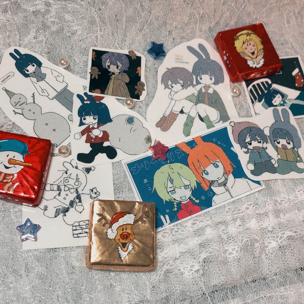 おえあいクリスマスステッカー