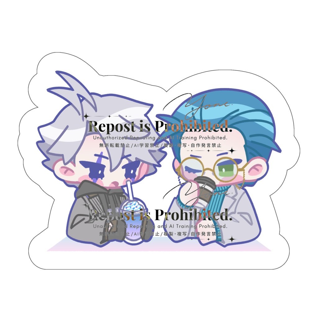 若モリ&ホームズ 自立アクリルスタンド