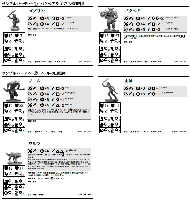 ドラゴンアリーナ_サンプルパーティシート