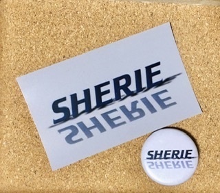 SHERIEステッカー&缶バッジ