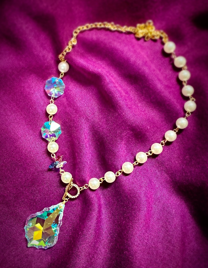 Crystal Pearl necklace #45